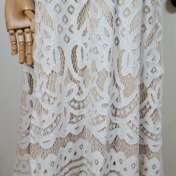 Two Sisters Two-Piece Eyelet Chic Bridal High-Low Skirt Set Size 8 - Picture 11 of 15